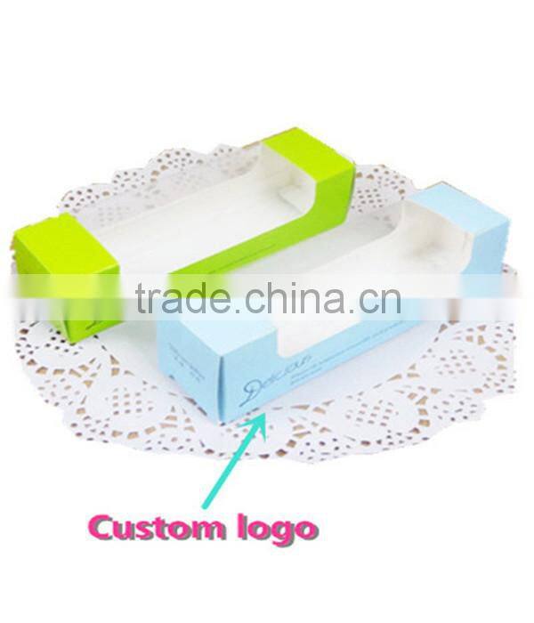 High quality recyclable macaron packaging box with PVC window
