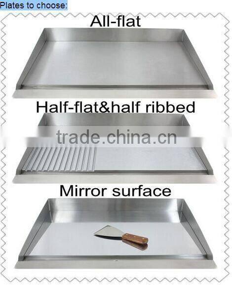 New Stainless Steel Gas Griddle with Gas Fryer