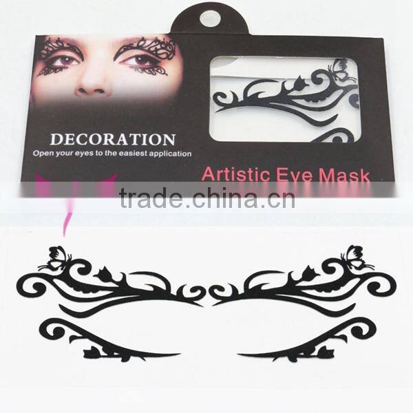 Sexy black eye mask sticker,eye art product