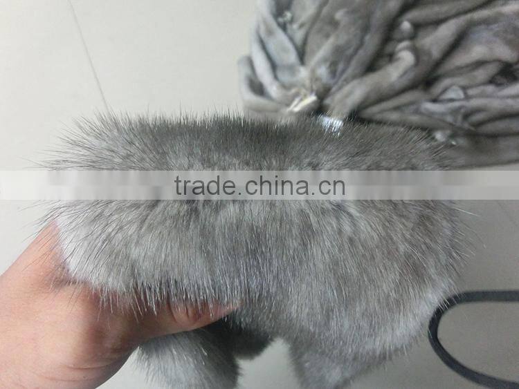 Factory Direct Black Color Sable Fur Skin / Real Tan Mink Fur Skin