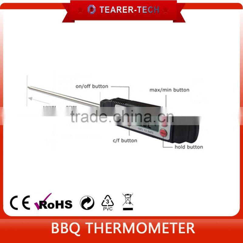 -50~300C Pen type wholesale cheap digital food cooking thermometer with selectable probes TL-FT04B