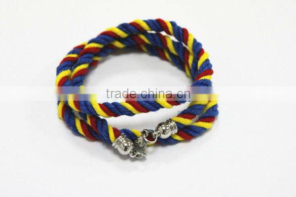 2013 New Arrival Bracelet Cotton Bracelet With Lobster Clasp Bracelet Manufactures & Suppliers & Factory