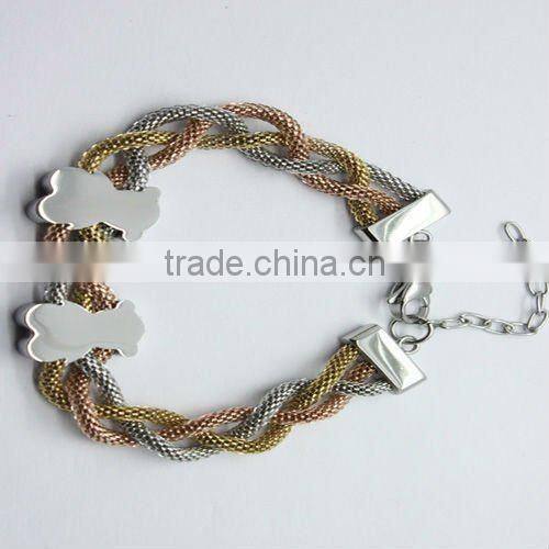 Brand New bears love gold steel cheap charm bracelets
