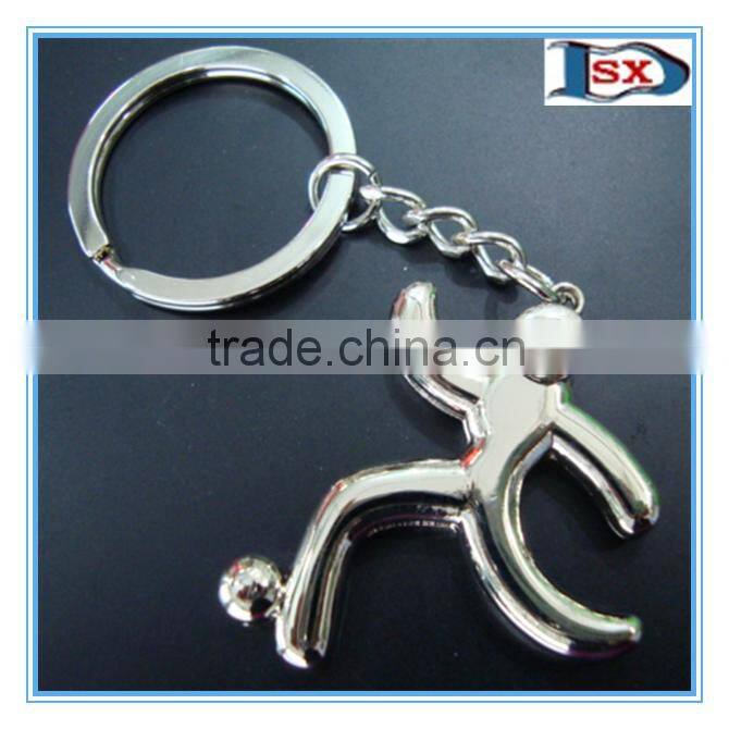 3D sports badminton and shuttlecock racket keychain sets for sportsmen