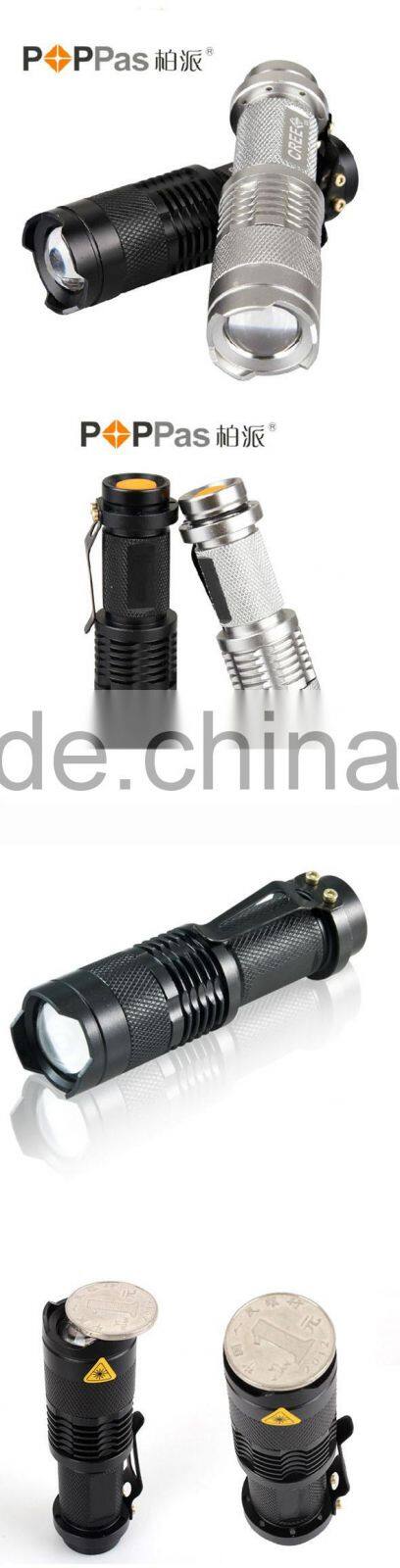 AA or 14500 battery zoom led rechargeable tactical flashlight/2015 new wholesale flasglight