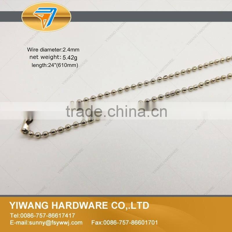 High Quality Electroplating Iron Bead Chain