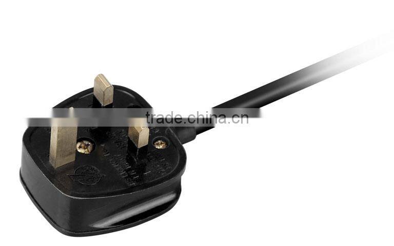 U.K.Power Cord British standard power cord with cable H05VV-F 3G0.75/1.0/1.5mm2 VDE cable BS plug