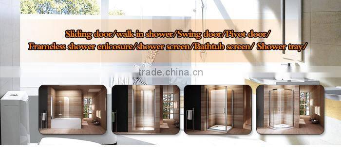 6mm glass shower screen for bath tub with side panel EX-222