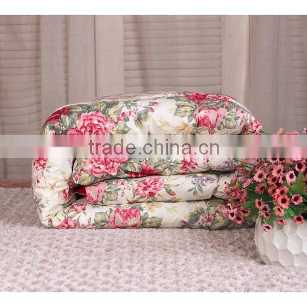 Pure silk flower design quilt