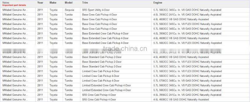 High quality air filter cabinfilter for 17801-38030 1780138030