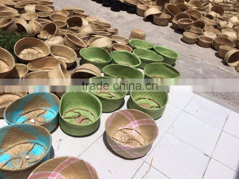 folding shopping seagrass bag