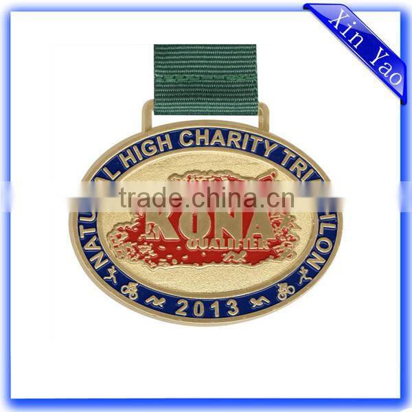 Promotional antique bronze custom printing medal