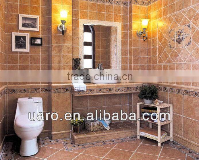Bathroom white archaized ceramic glazed decorative tile