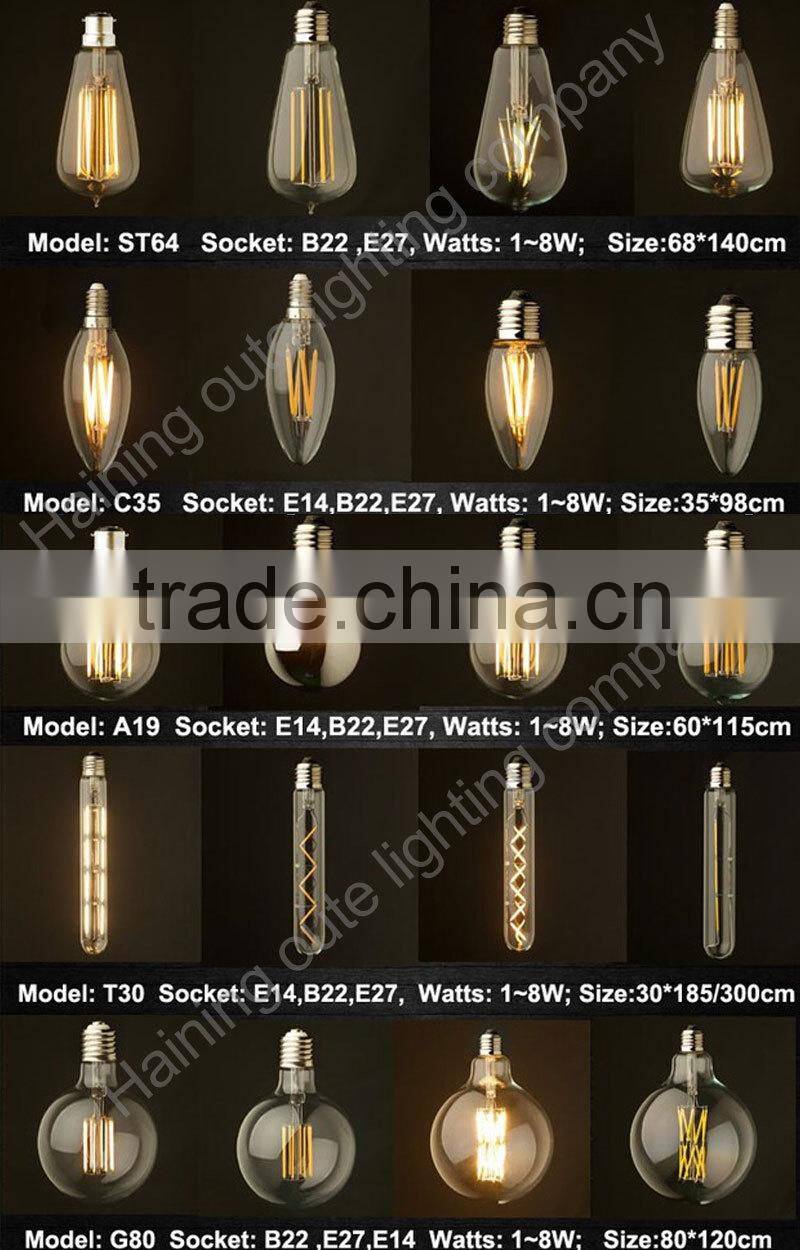 15/17/19ak squirrel cage edison bulb B22 base ST64 25W/40W edison bulb lamp