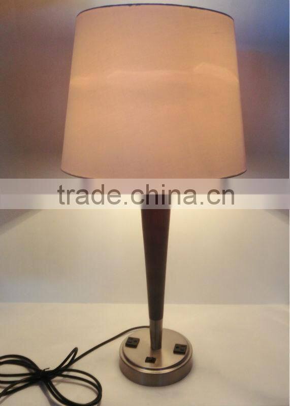 fabric lampshade hotel bedside lamp