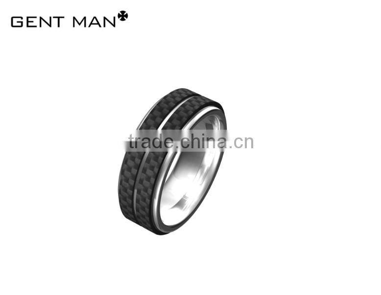 Fashion 8mm Titanium Rings bands for Men high Polish Wedding Band carbon fiber titanium ring band