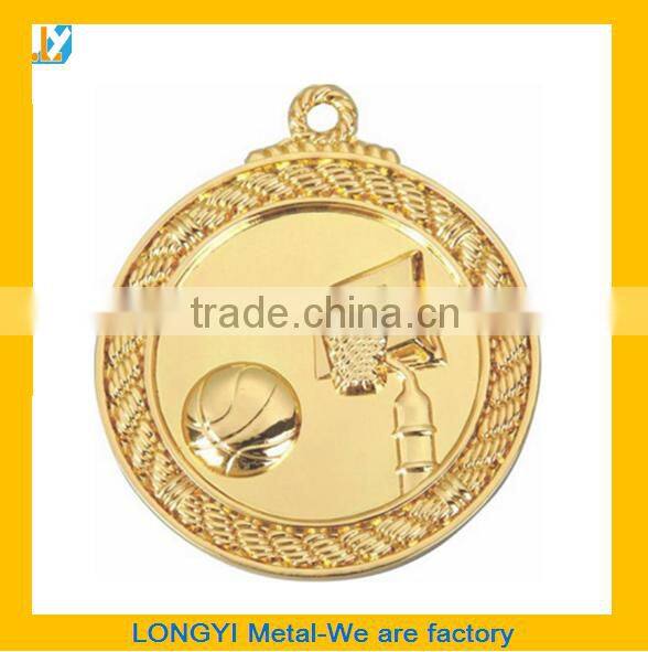 Custom basketball medal/3D metal basketball medal/Cheap basketball medal