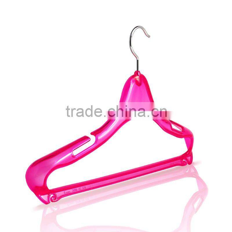 Crystalline Candy Pink Plastic Hanger for Bathroom Accessory