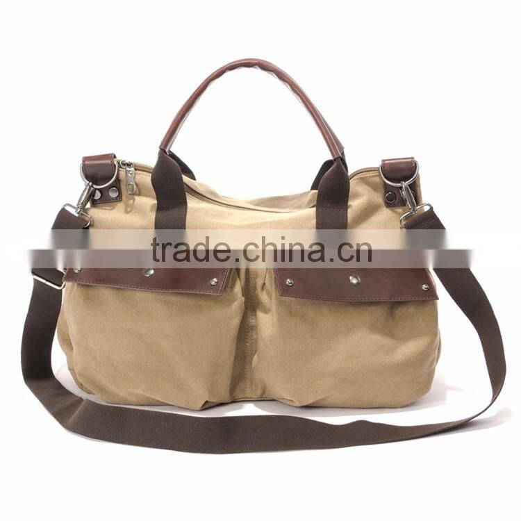 wholesale low moq custom design boy and girls vintage canvas school bag