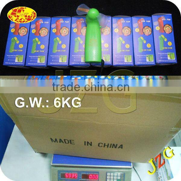 Battery-Operated Message Flashing Led Mini Fan Led Fan