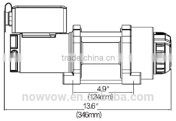 Mini 12V electric winch NVT3500, mini portable winch, atv winch