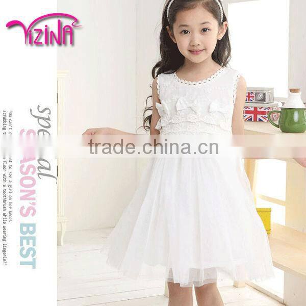 Fshion young little queen flower girl net dress