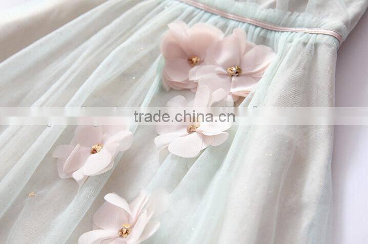 High Quality Cotton Lining Tulle Layered Flower Girl Dress