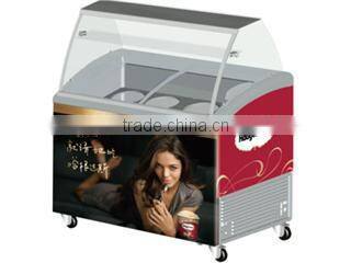 curved glass door deep freezer 100-700l