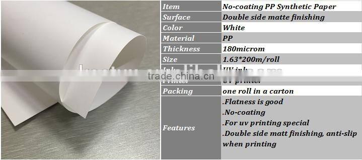 Wholesale Double sided matte uncoated pp paper for outdoor advertising, Outdoor pp paper