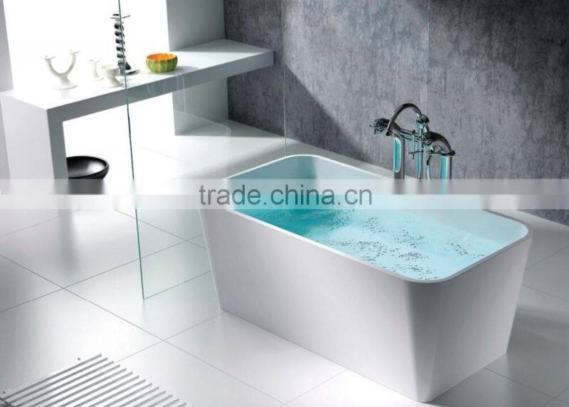 New style Indoor Tub Application and Artificial stone Material Bathtub,acrylic solid surface freestanding bathtub