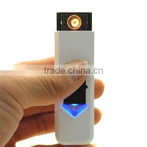 Portable Electronic USB Rechargeable Lighter Flameless Superman Cigar Cigarette Lighter Silent Windproof No Gas Gadget Case