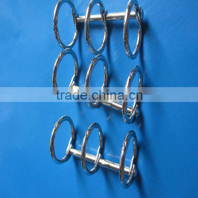 Nickle/golden /Zinc 3 ring calendar accessories, desk calendar binding ring
