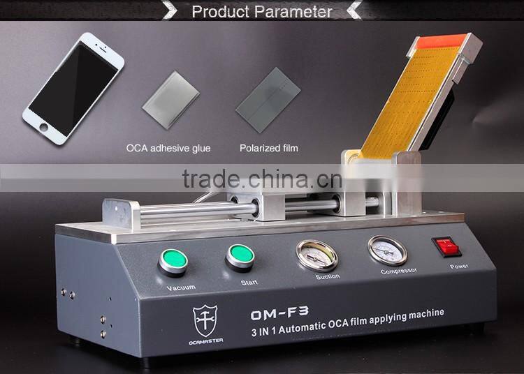 OCAmaster Factory Directly Selling Universal 3 in 1 OCA Film Laminating Machine OM-F3 For OCA & Polarizer Film Laminating