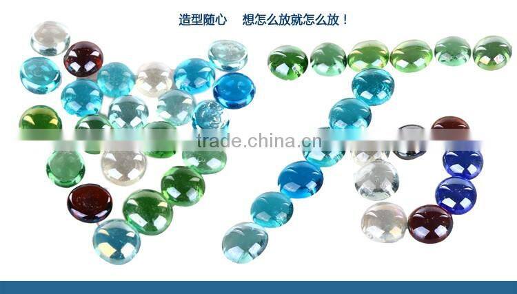 popular flat glass marbles,glass gems for decoration