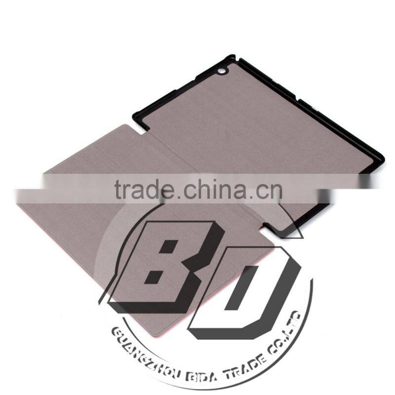 Fashionable Popular Three Folds Ultrathin Stand PU Leather tablets cases For Sony Xperia Z4 Tablet fast delivery