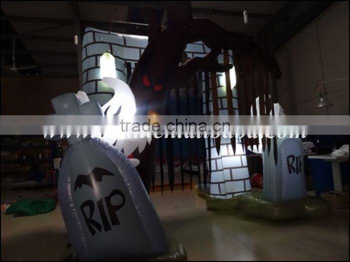 Outdoor Halloween Inflatable Arch / Inflatable Graveyard Archway