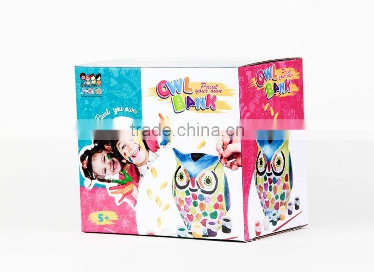 DIY Painting and Decorating Your Own Owl Bank For Kids