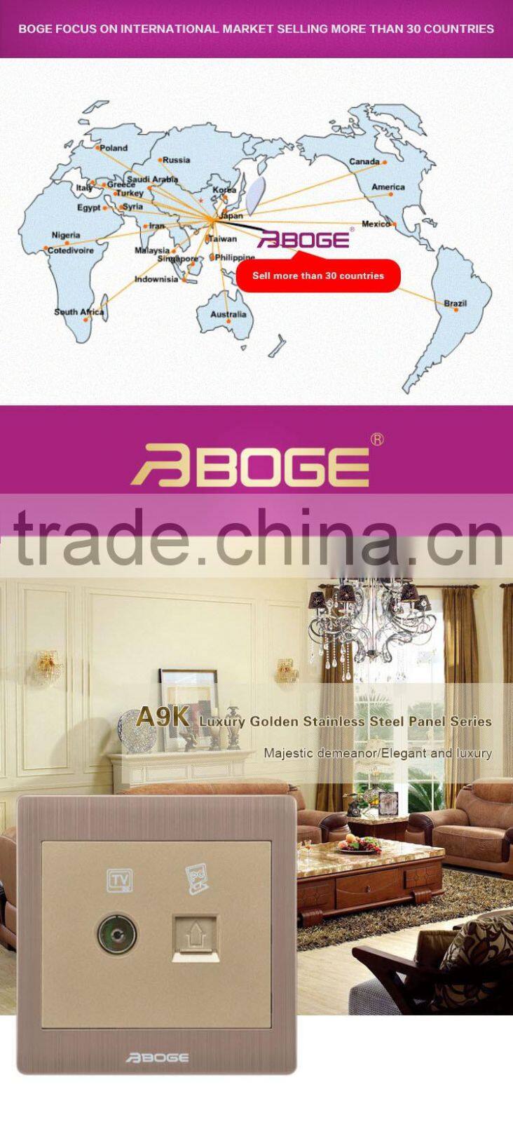 television socket and pc socket