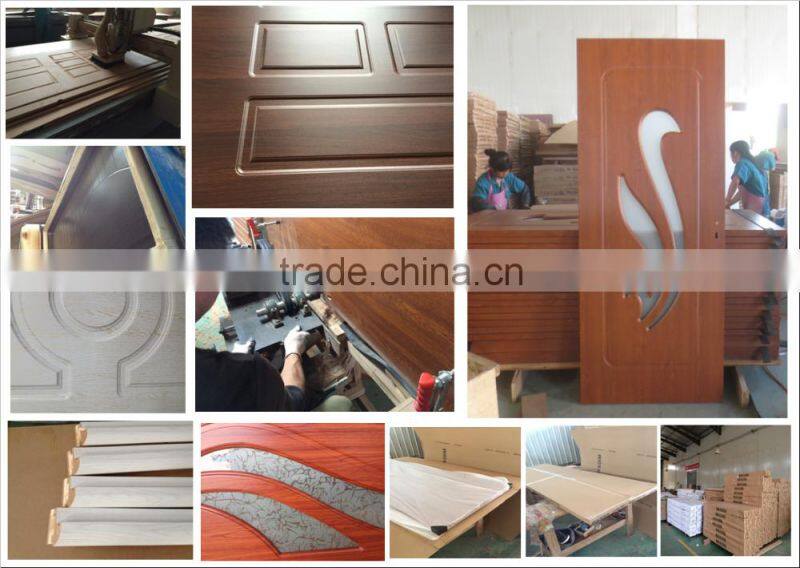 PVC veneer interior wooden cheap doors for house (HB-8127)