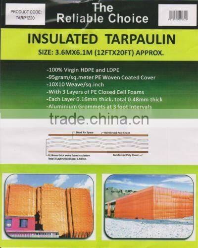 concrete curing blanket 1/4" foam core, 6'x25' insulated tarp padding wall