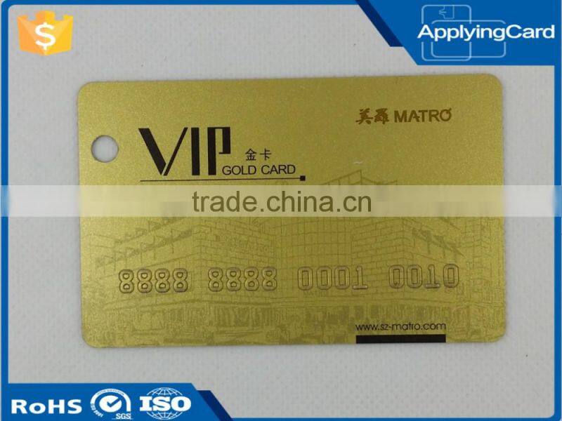 NEW product rfid smart pvc card with punch hole for VIP card