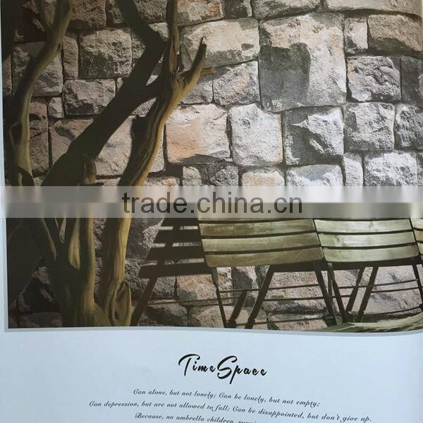 2016 modern vintage style vinyl design 3d texture brick wallpaper