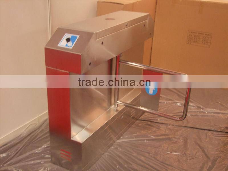 stainless steel security barrier supermarket entrance access control turnstile manual swing gate with smart card