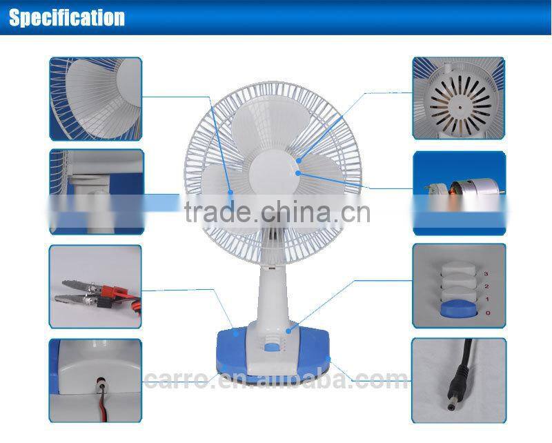 Carro Electrical 12inch 12v 12w table solar power fan CE-12V12C2