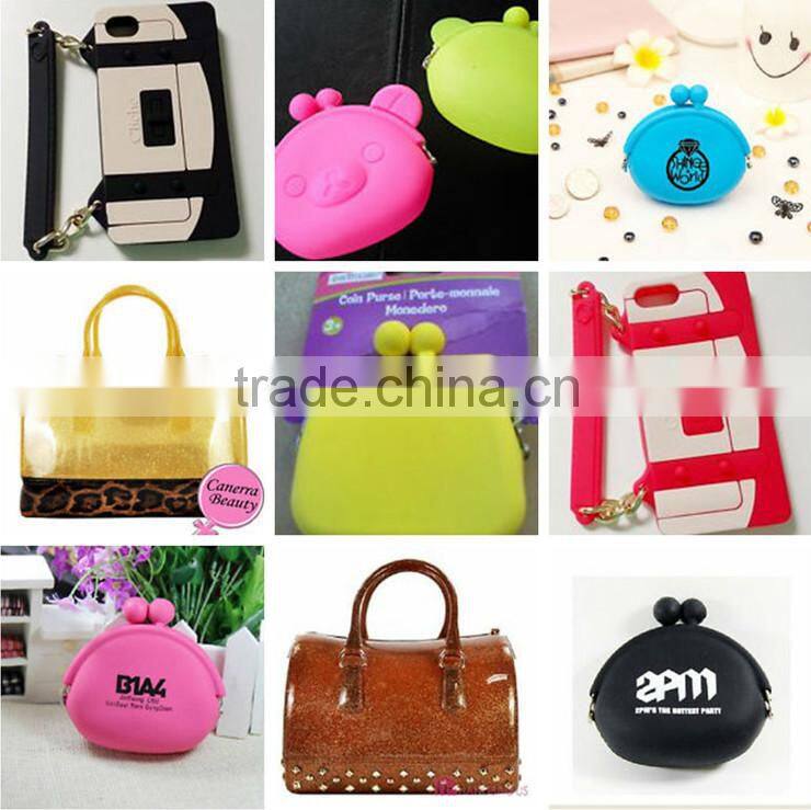 2015 New candy color cute glitter jelly candy bag/coin bags