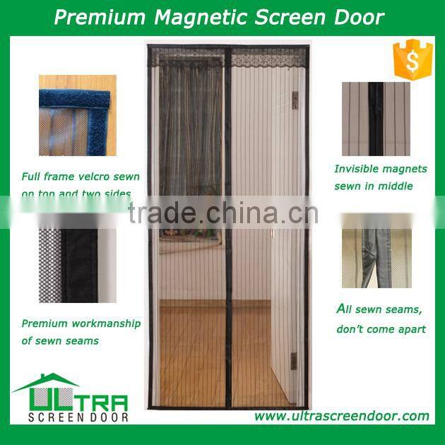 Magnetic screen door magic screen mesh DIY