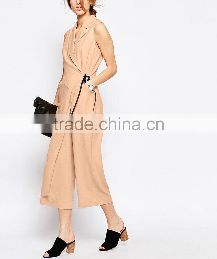 Apparel pants and trousers woman sleeveless wrap long lady romper jumpsuits