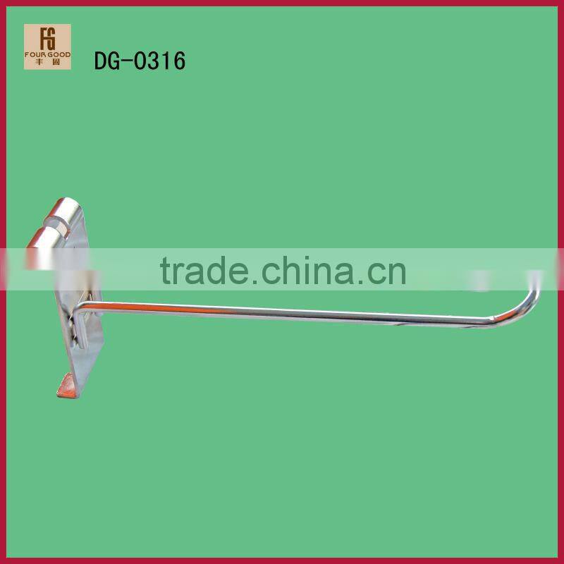 Slat wall metal display hook