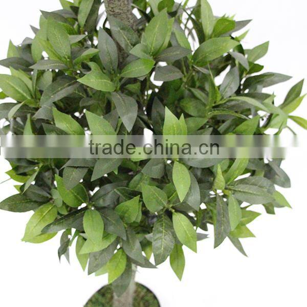 indoor artficial decorative topiary bay tree house wooden trunk