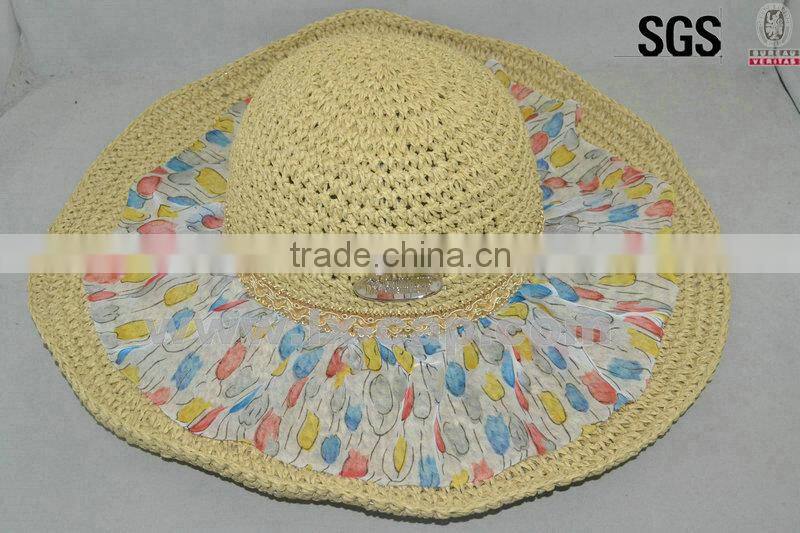 hand made floppy wholesale paper straw hat
